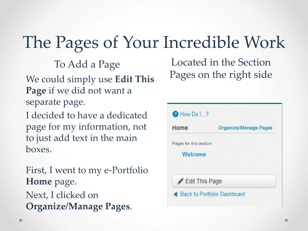 the pages of your incredible work