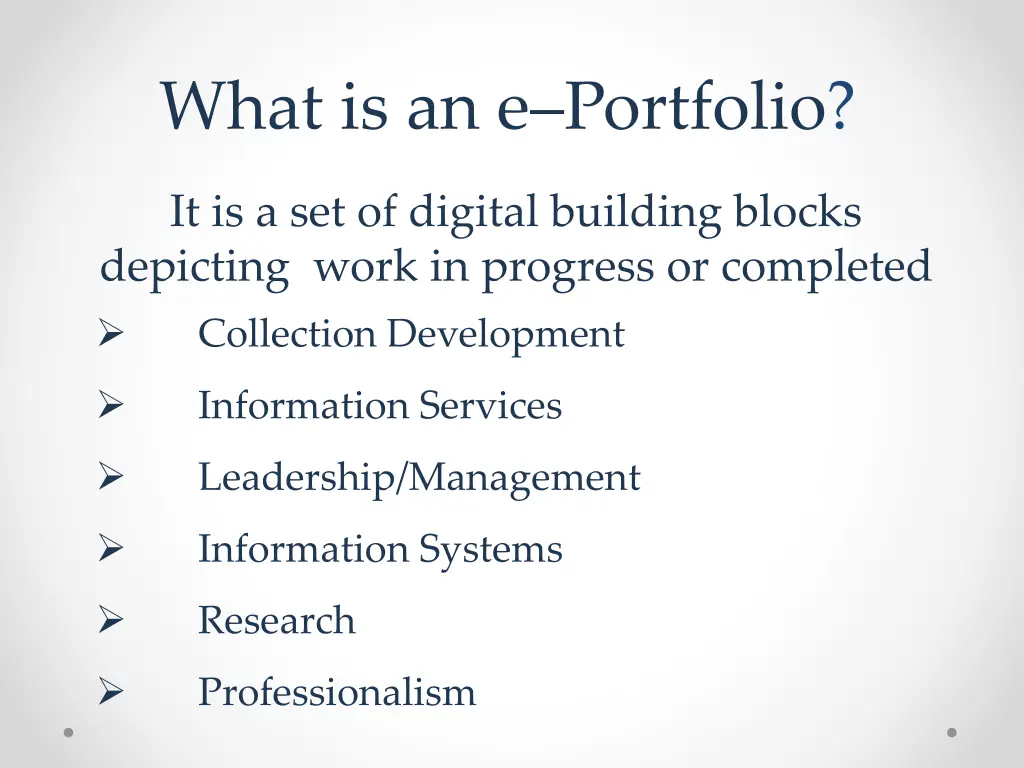 what is an e portfolio