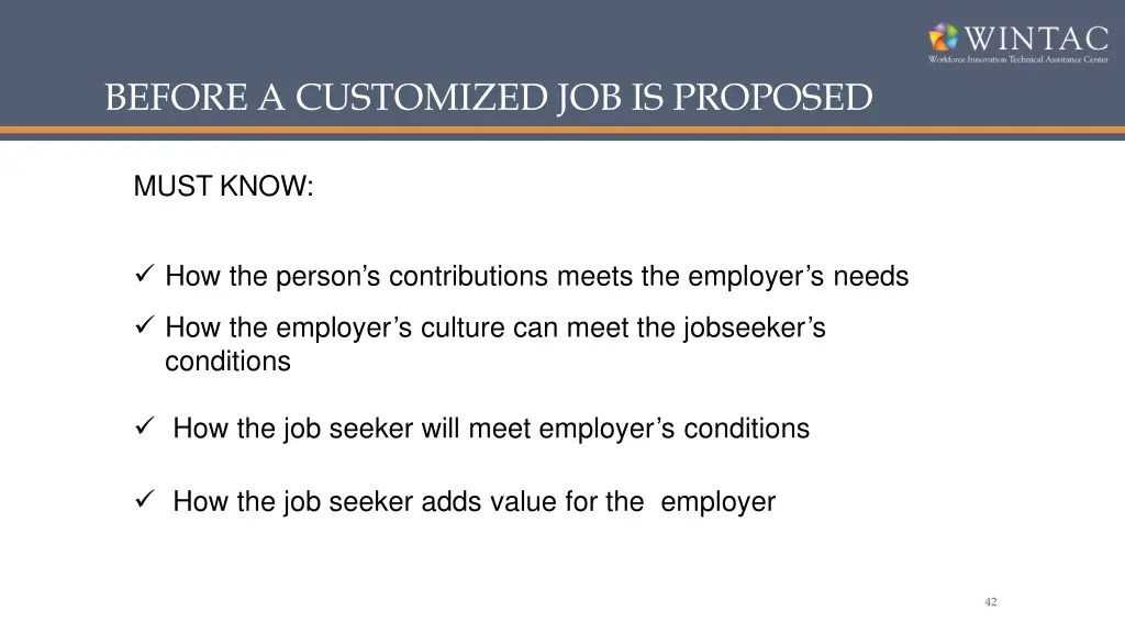 before a customized job is proposed