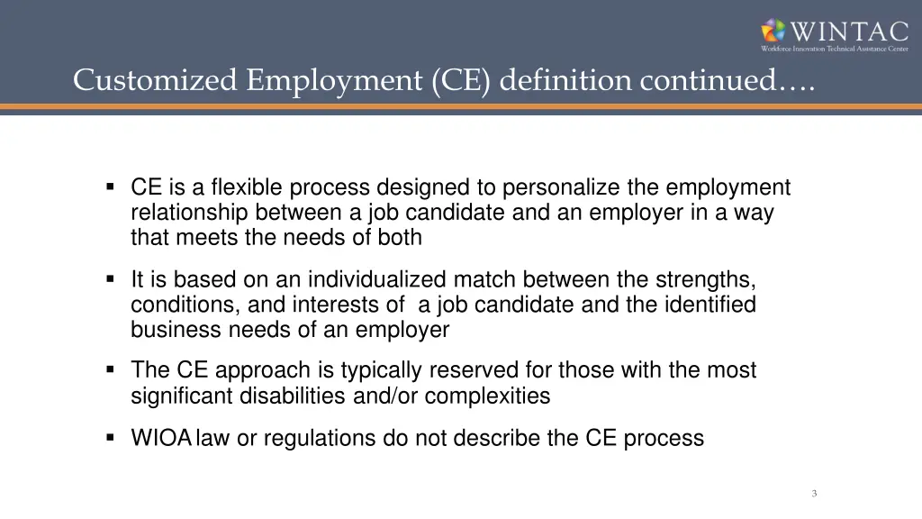 customized employment ce definition c ontinued