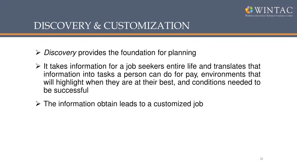 discovery customization