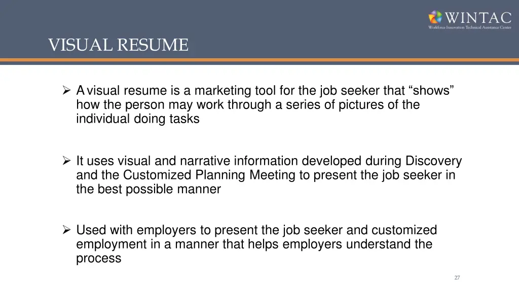 visual resume