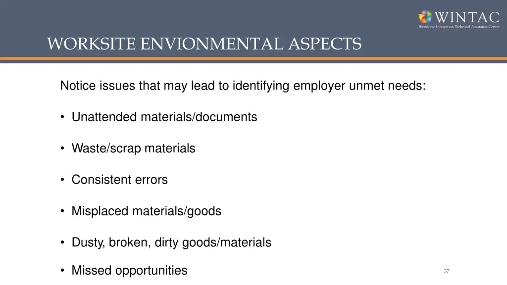 worksite envionmental aspects
