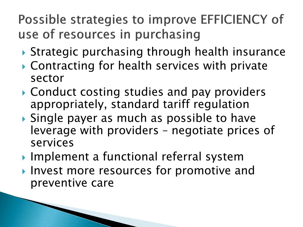 strategic purchasing through health insurance