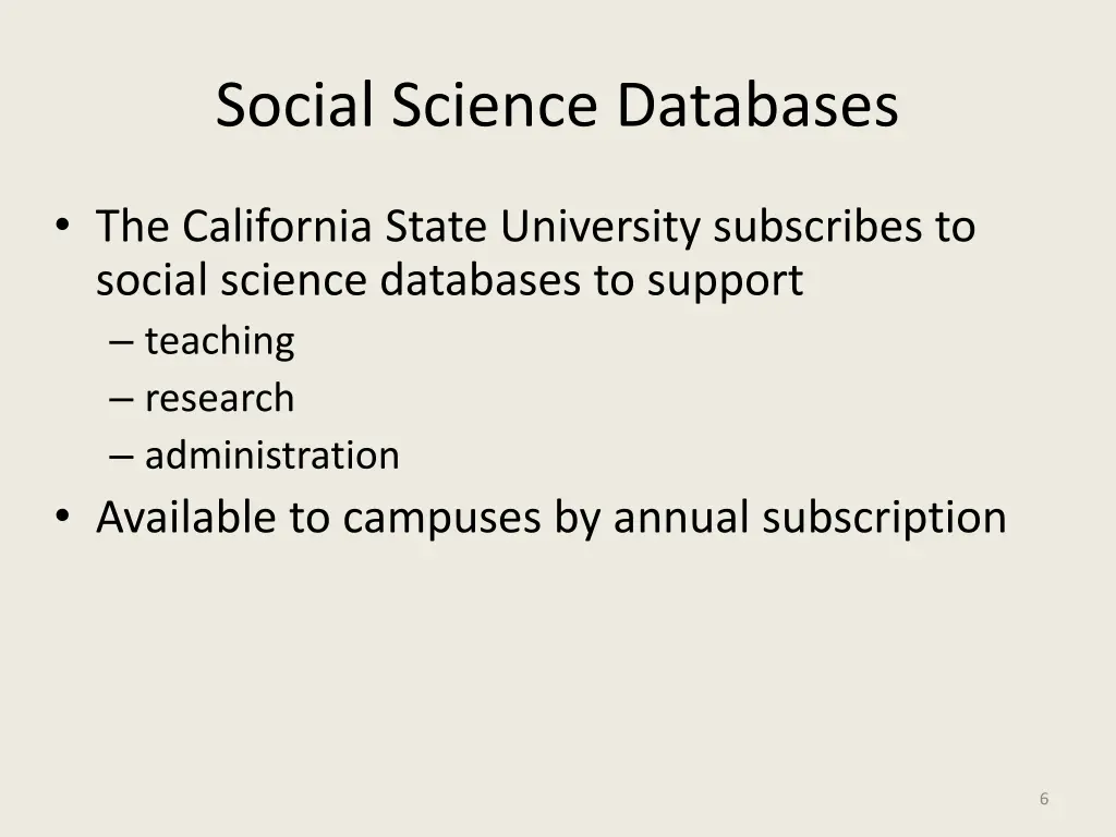 social science databases
