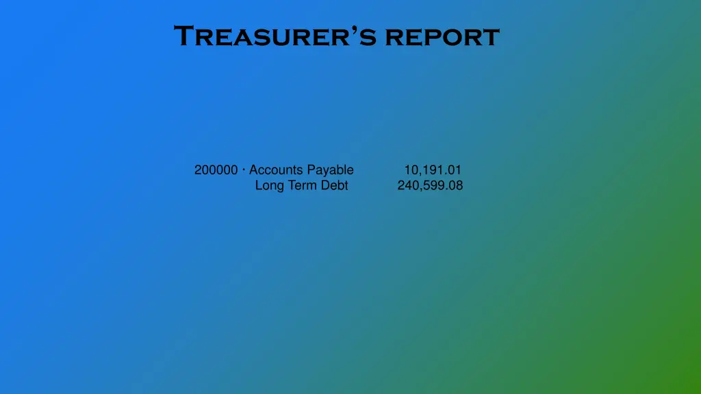 treasurer s report 1