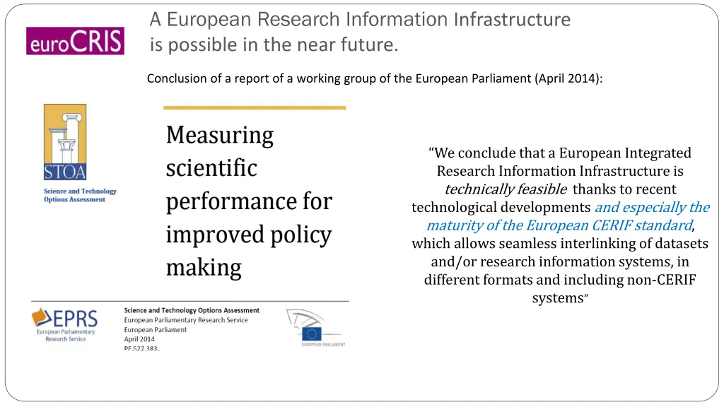 a european research information infrastructure