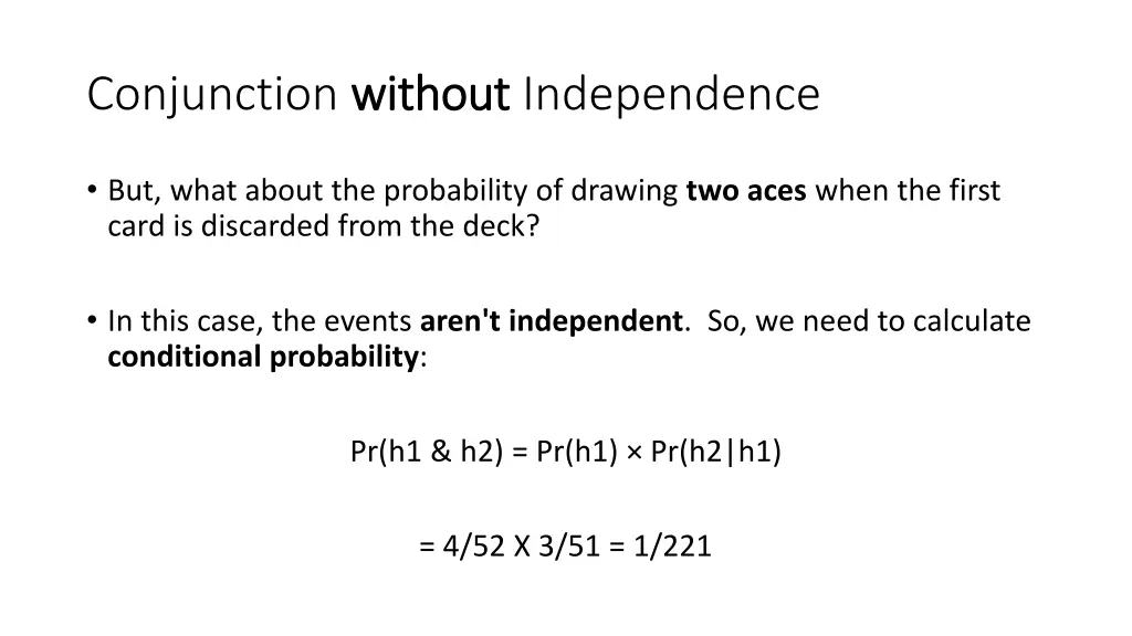 conjunction without