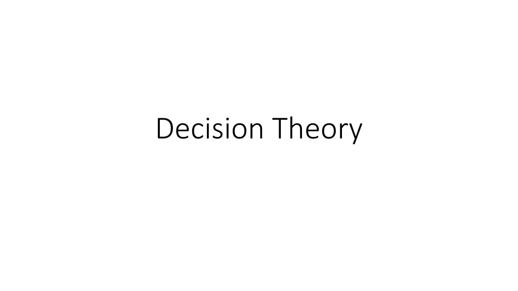 decision theory