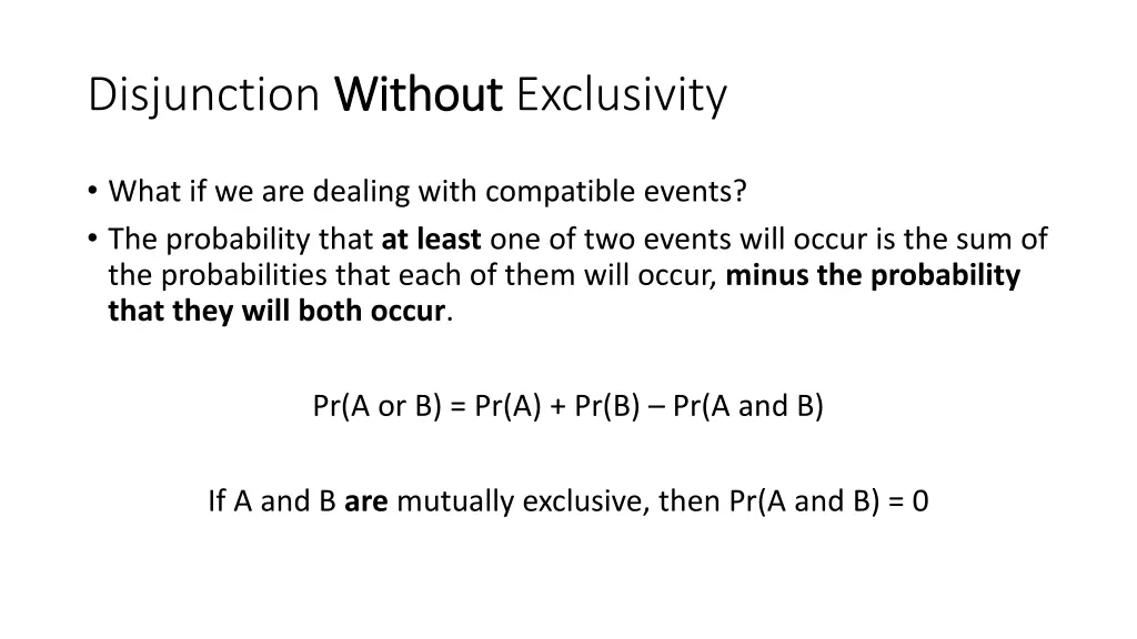 disjunction without