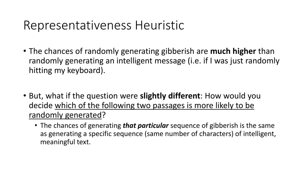 representativeness heuristic 1