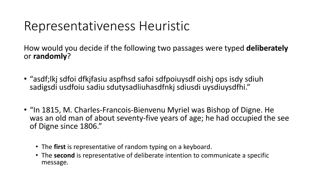 representativeness heuristic