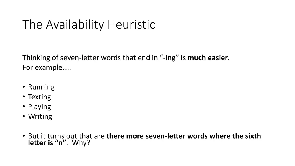 the availability heuristic 1