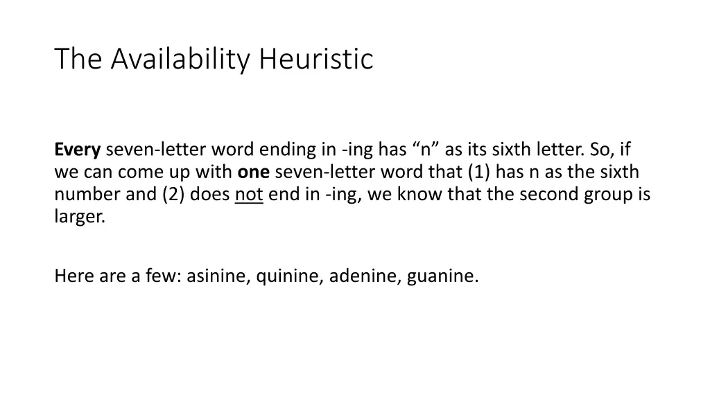 the availability heuristic 2