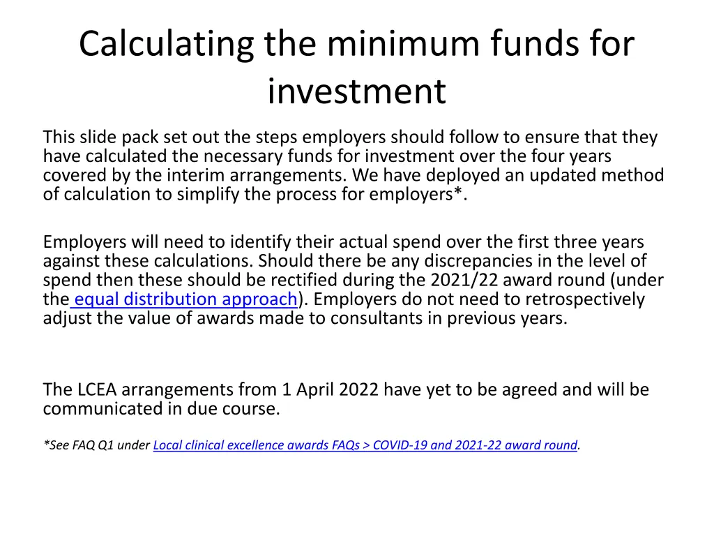 calculating the minimum funds for investment 1