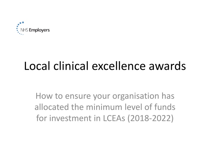 local clinical excellence awards