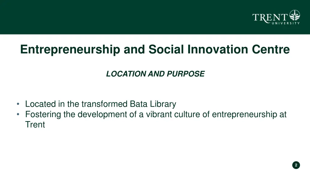 entrepreneurship and social innovation centre