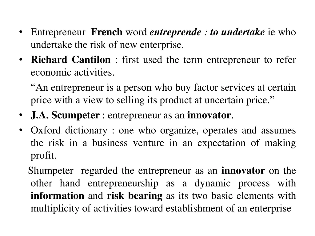 entrepreneur french word entreprende to undertake