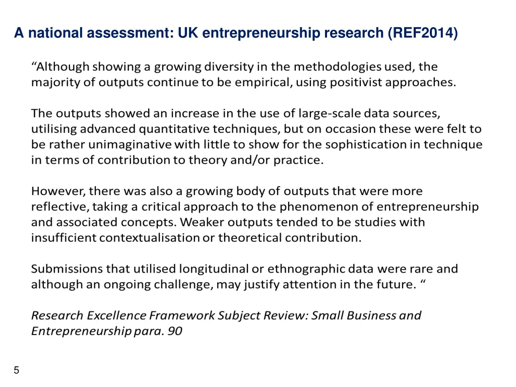 a national assessment uk entrepreneurship