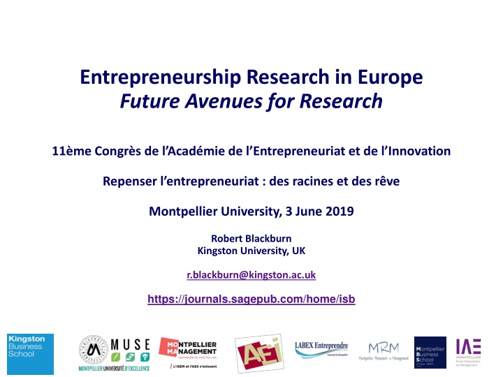 entrepreneurship research in europe future