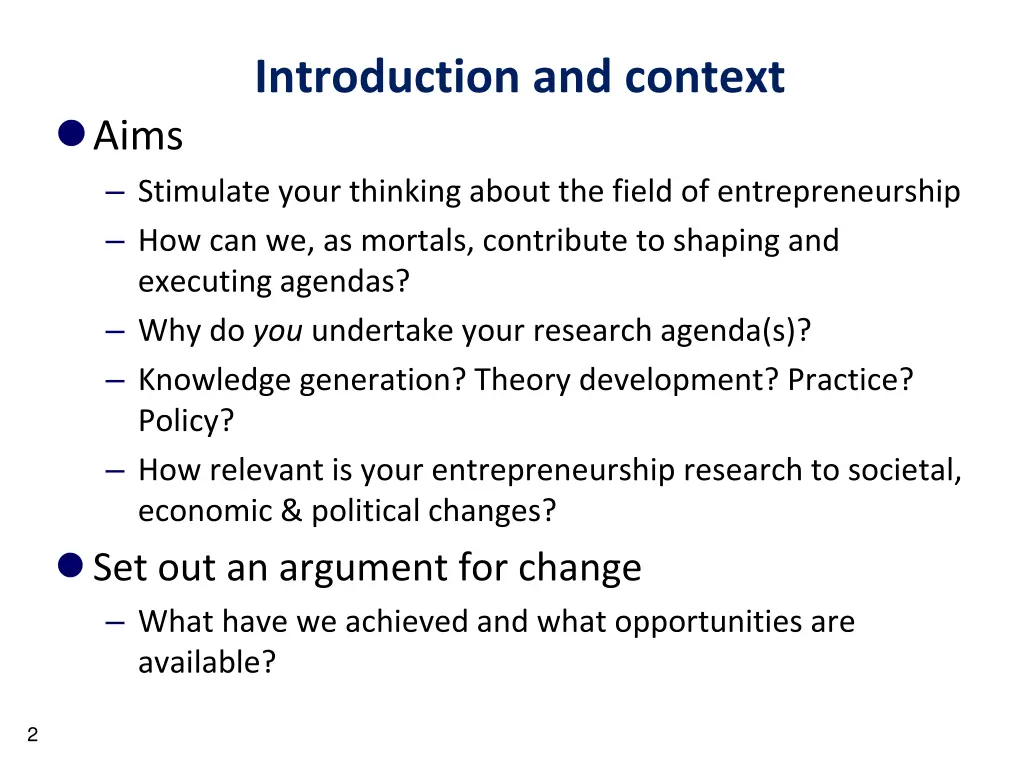 introduction and context