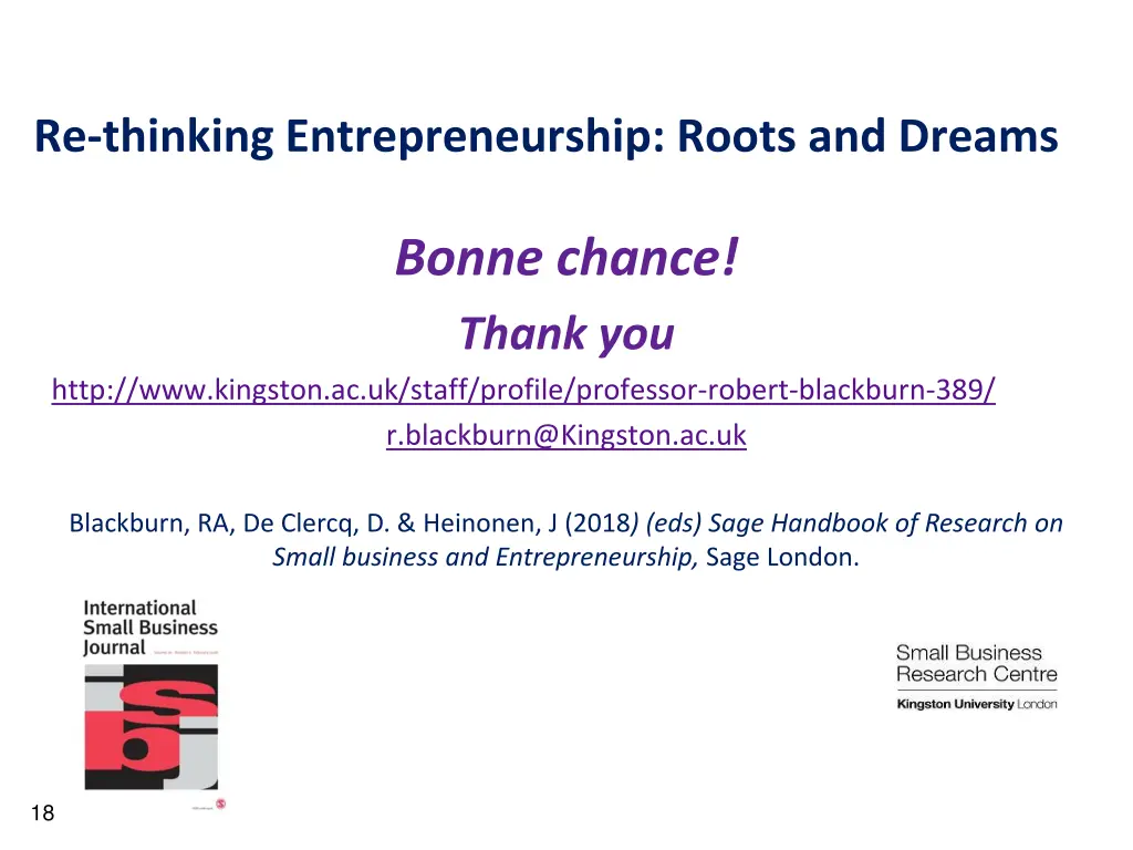 re thinking entrepreneurship roots and dreams