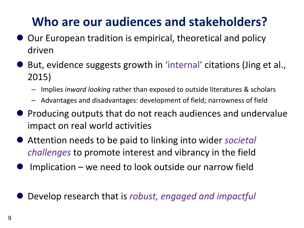 who are our audiences and stakeholders
