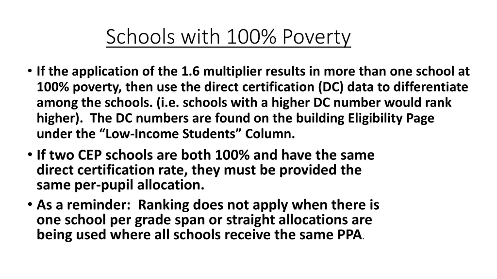 schools with 100 poverty
