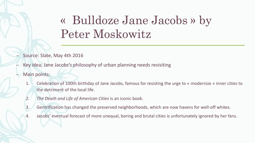 bulldoze jane jacobs by peter moskowitz