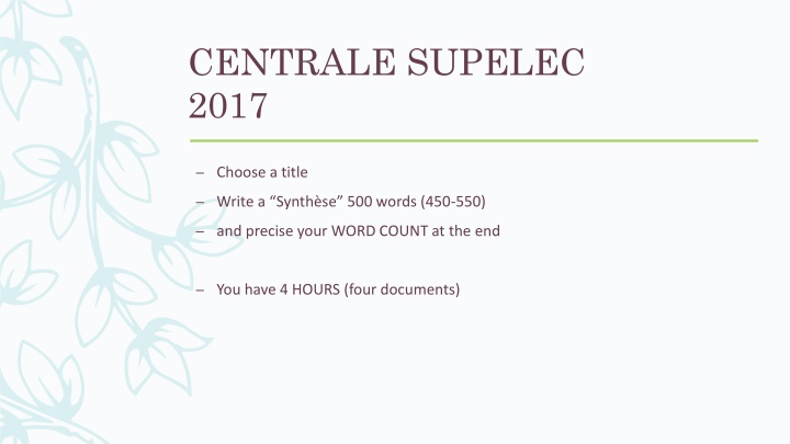 centrale supelec 2017