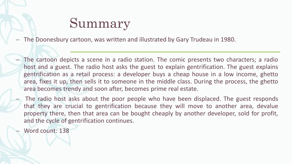 summary