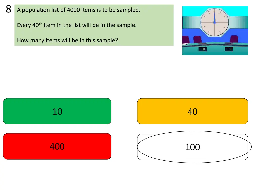 8 a population list of 4000 items is to be sampled