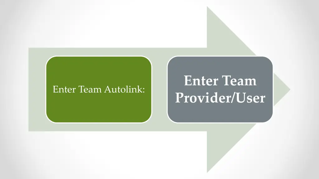 enter team provider user 1