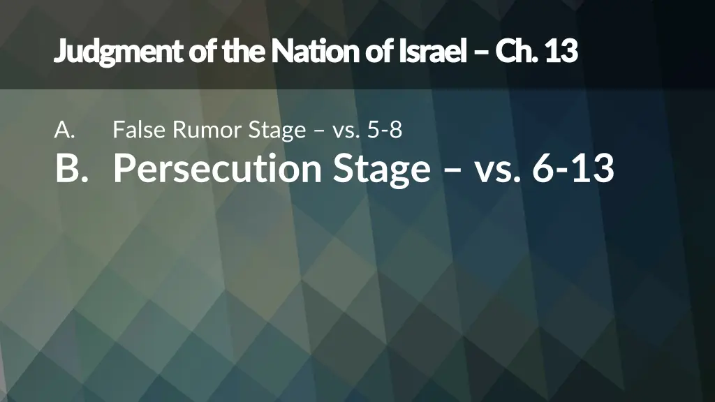 judgment of the nation of israel judgment 1