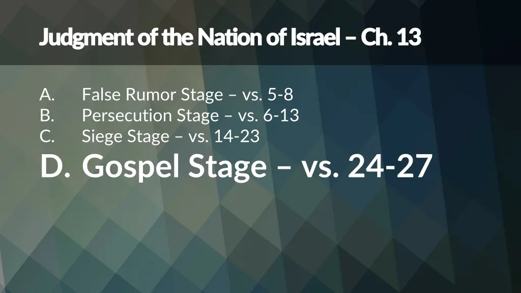 judgment of the nation of israel judgment 3