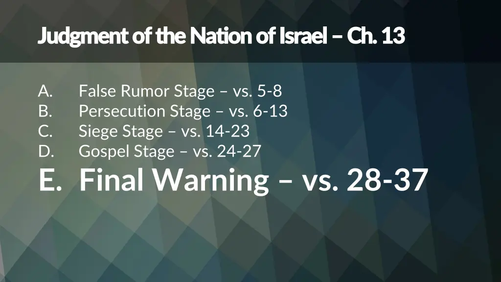 judgment of the nation of israel judgment 4
