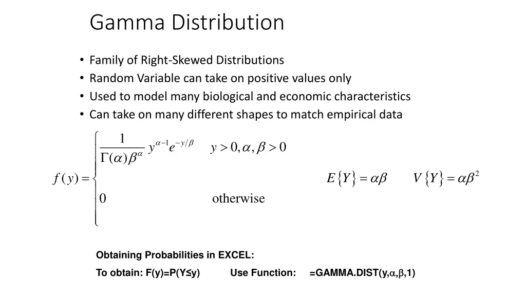 gamma distribution