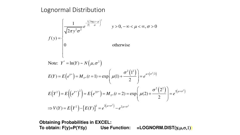 lognormal distribution