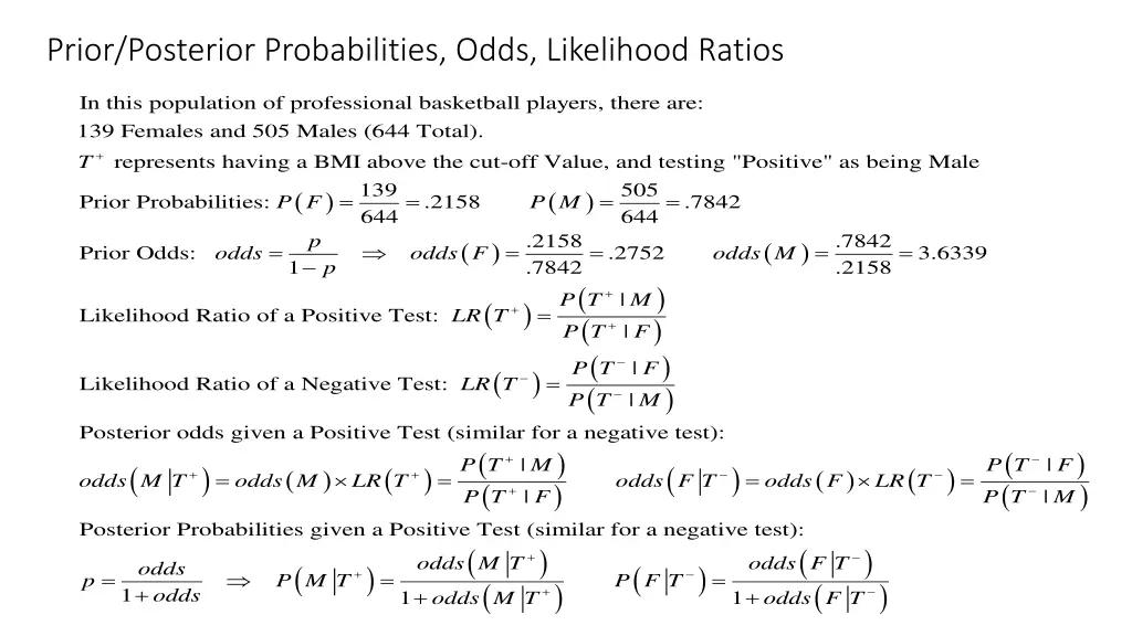 prior posterior probabilities odds likelihood
