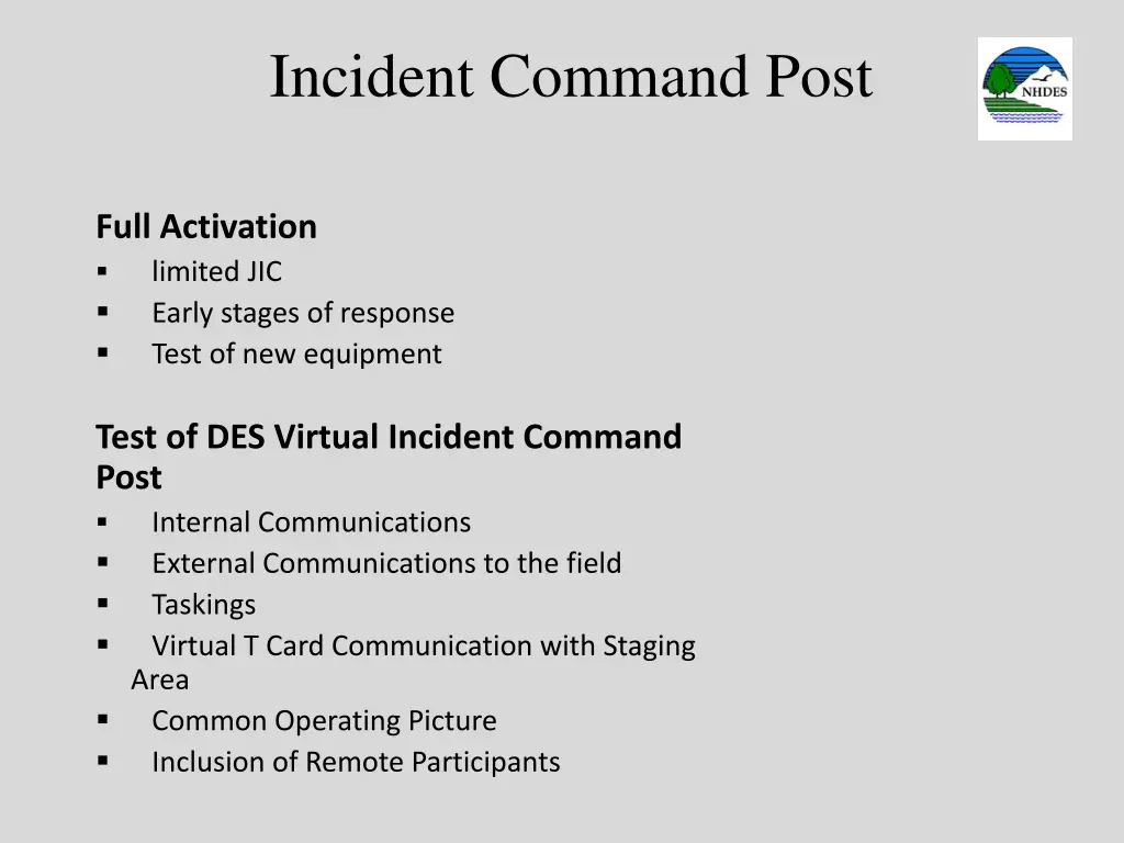 incident command post