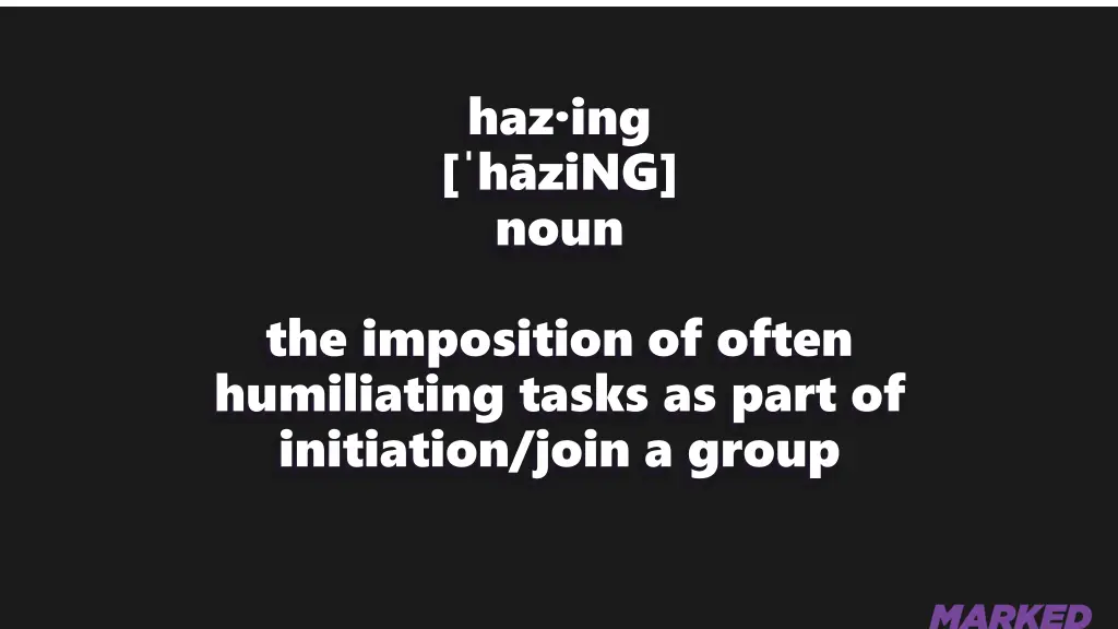 haz ing h zing noun