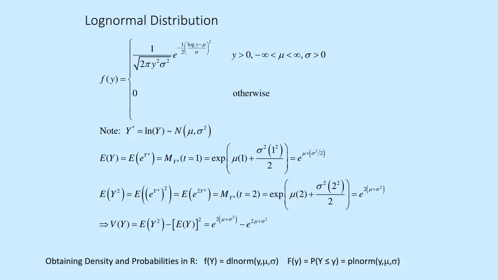 lognormal distribution