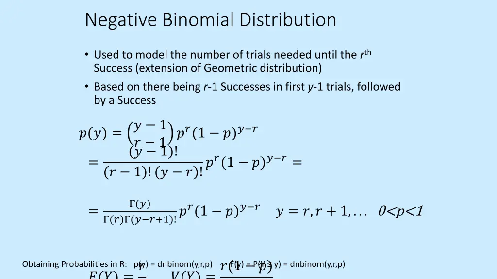 negative binomial distribution