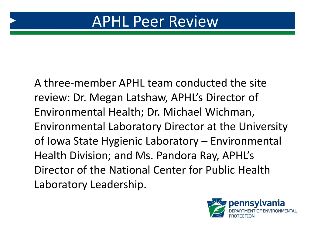 aphl peer review