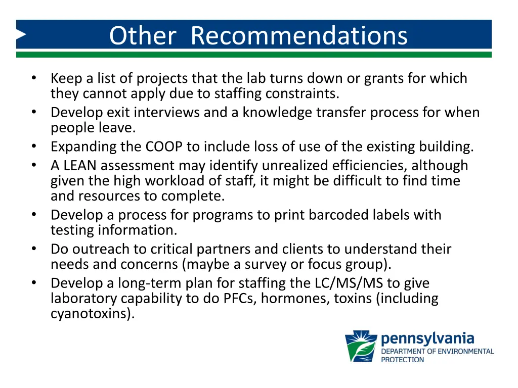 other recommendations