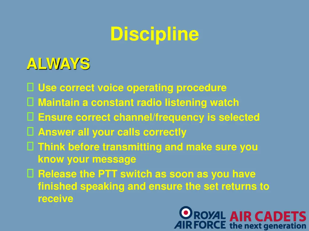 discipline
