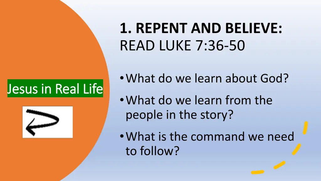 1 repent and believe read luke 7 36 50