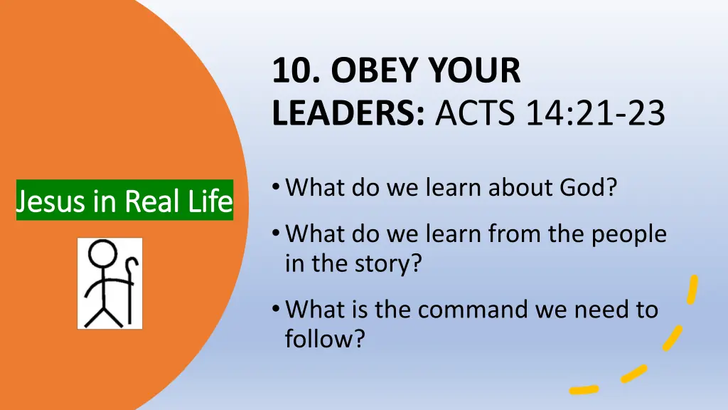 10 obey your leaders acts 14 21 23