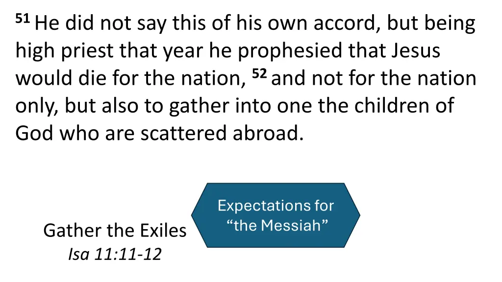 51 he did not say this of his own accord