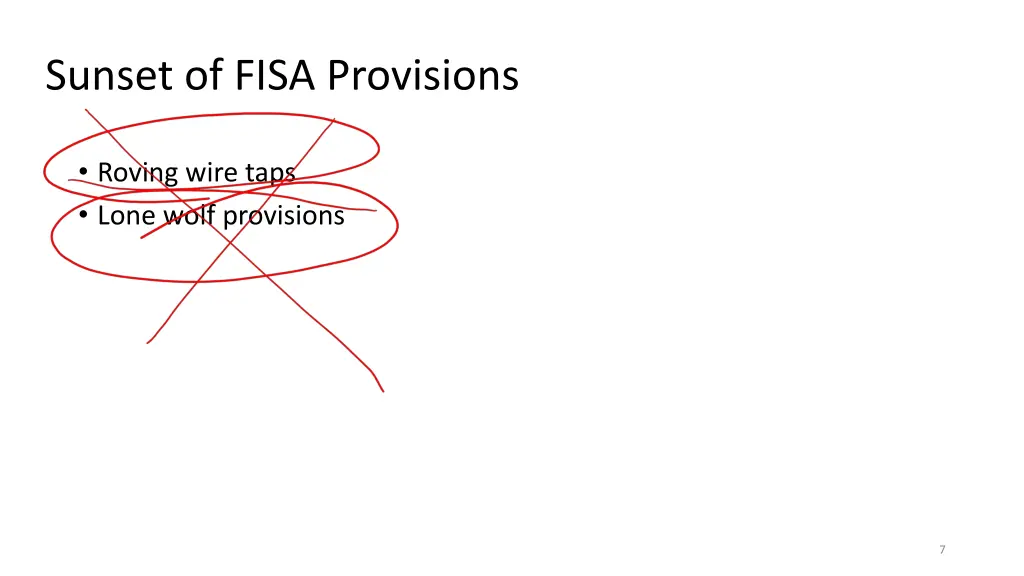 sunset of fisa provisions